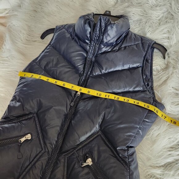 J. Crew Womens Down Puffer Vest Sz Small Feather Navy Blue Zipper Pockets - Picture 4 of 12